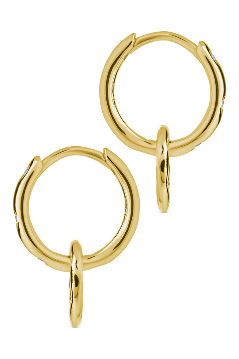 Double Halo Pavé Drop Earrings, Alternate, color, GOLD
