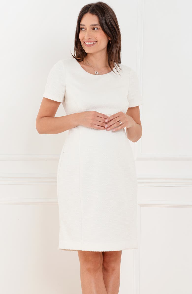 Seraphine Tweed Maternity Dress, Alternate, color,