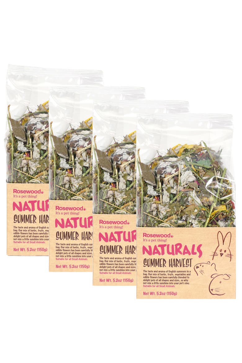 Summer Harvest 4 Pack, Small Animal Treat, Main, color, Multicolored