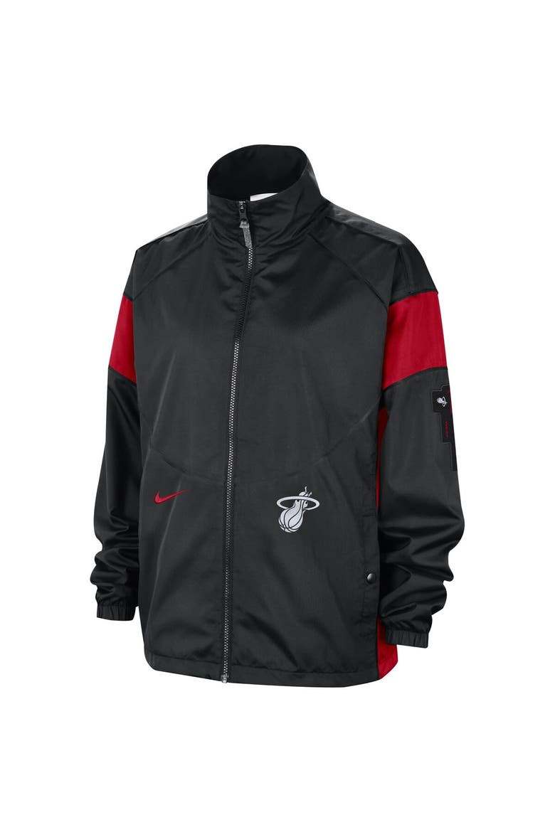 Women's Nike Black Miami Heat 2023/24 City Edition Courtside Swoosh Fly Full-Zip Jacket, Alternate, color, Black