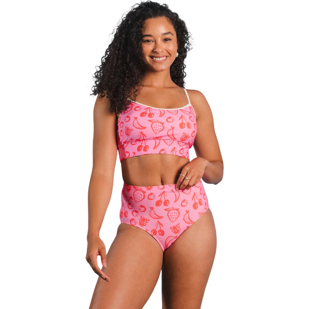 Shop Lime Ricki Swimwear Bralette In Fruity Doodles