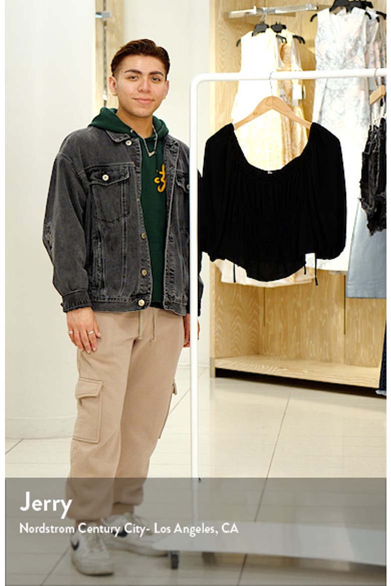 Shirring Detail Square Neck Top video