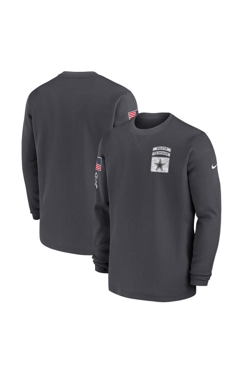 Nike Men's Nike Anthracite Dallas Cowboys 2024 Salute To Service Long Sleeve T-Shirt, Main, color, Anthracite