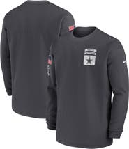 Nike Men's Nike Anthracite Dallas Cowboys 2024 Salute To Service Long Sleeve T-Shirt