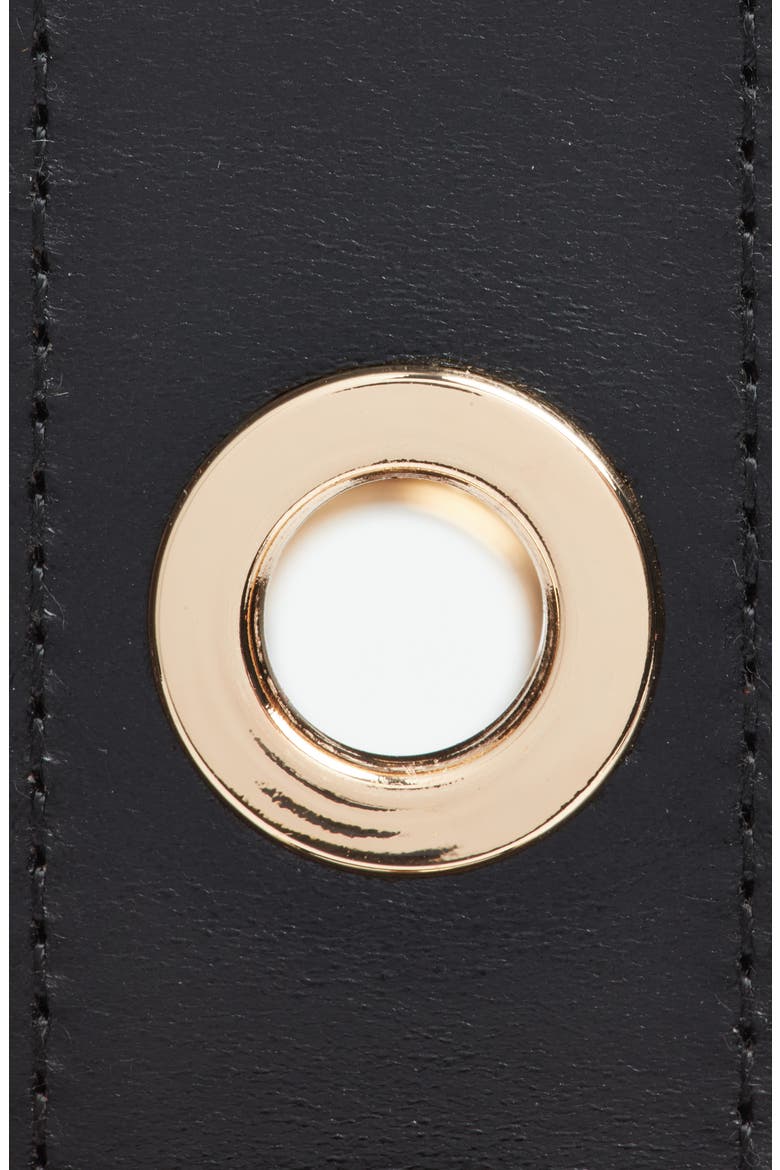 Samantha Rivet Leather Belt, Alternate, color, BLACK