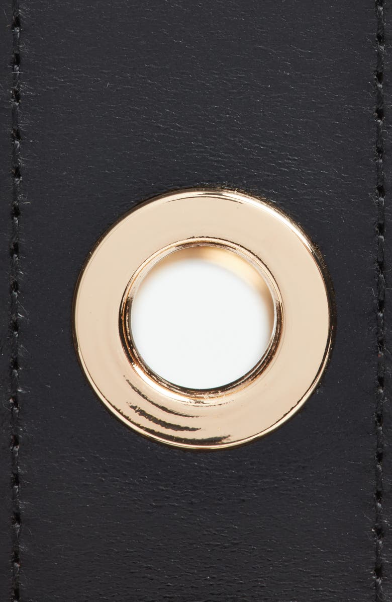 Nordstrom Samantha Rivet Leather Belt, Alternate, color, Black