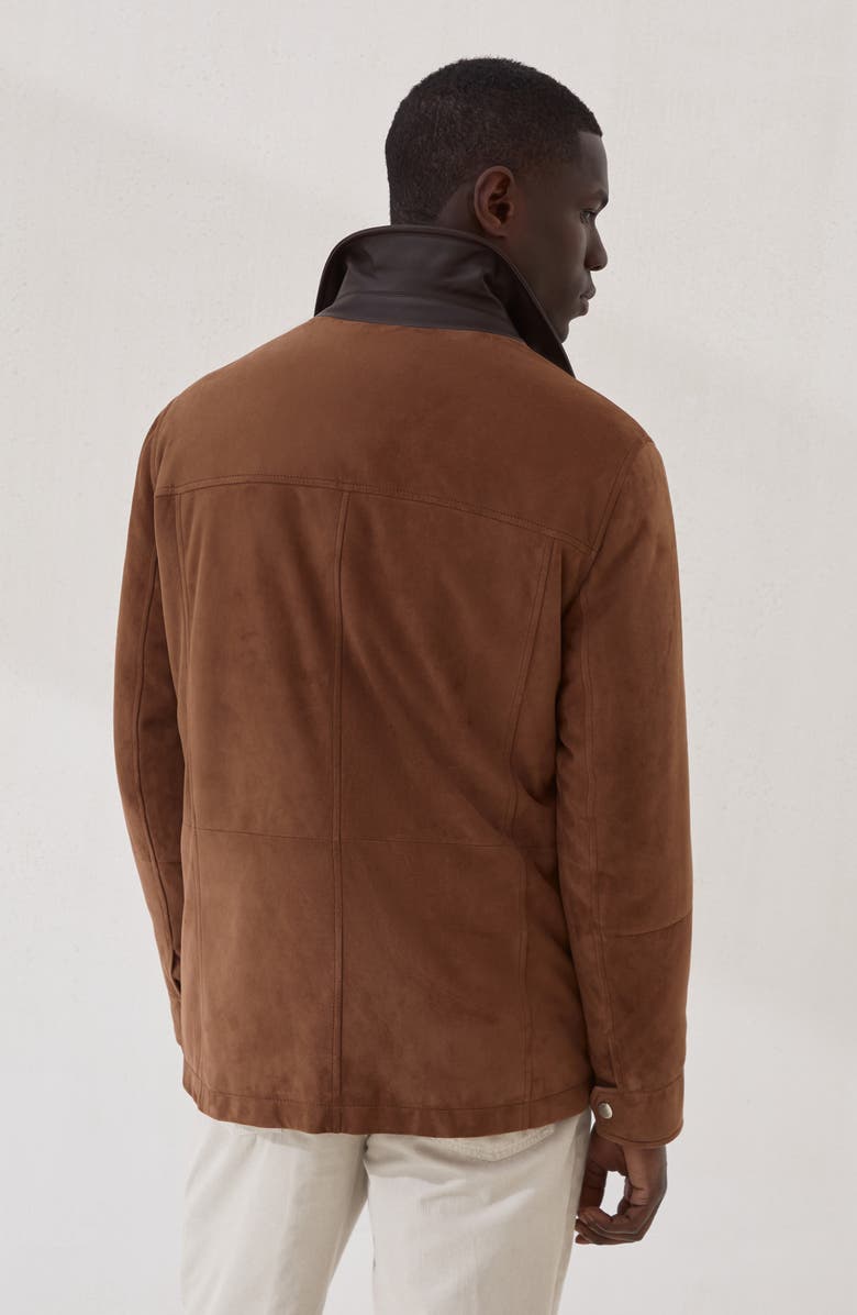 Brunello Cucinelli Suede field jacket, Alternate, color, Light Brown