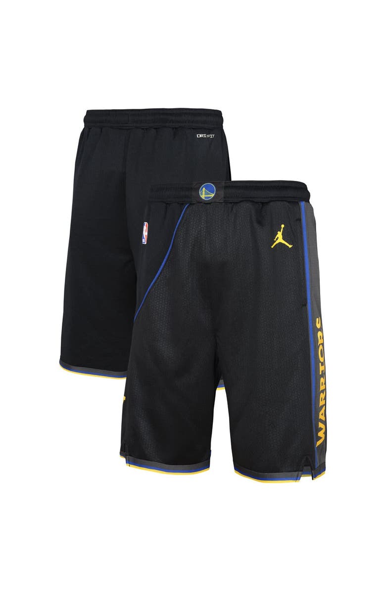 Nike Youth Nike  Black Golden State Warriors Authentic Statement Edition Swingman Shorts, Main, color, Black