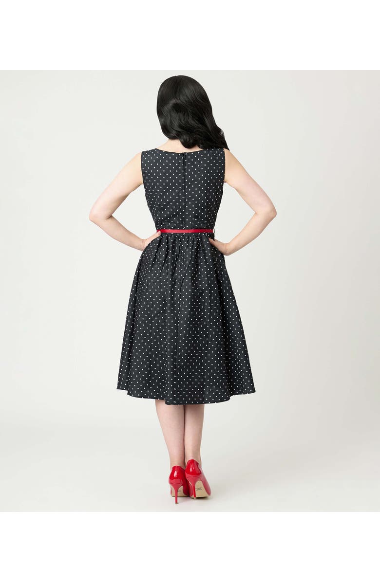 Smak Parlour Tulip Pocket Swing Dress, Alternate, color, Black Rose