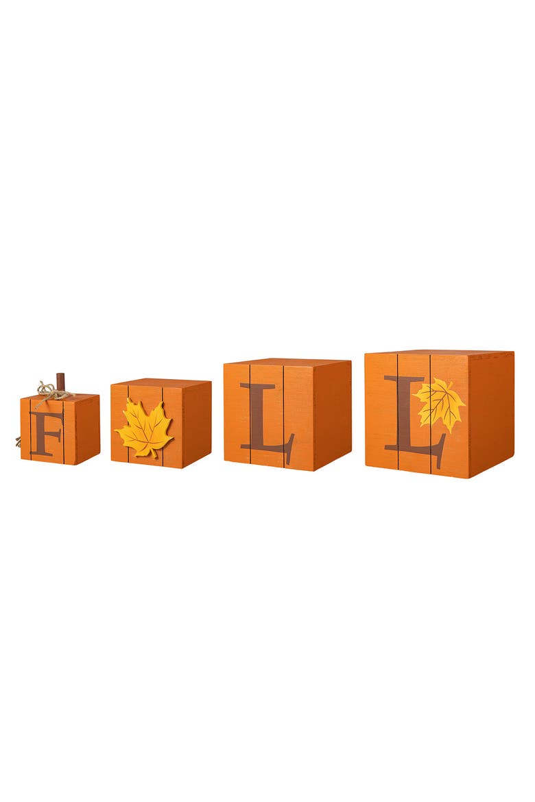Halloween and Fall Wood Reversible Boxed Porch Decor, Alternate, color, Orange