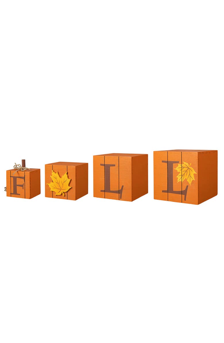 Glitzhome Halloween and Fall Wood Reversible Boxed Porch Decor, Alternate, color, 