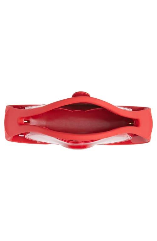 Balmain Small Jolie Madame Lips Patent Top Handle Bag
