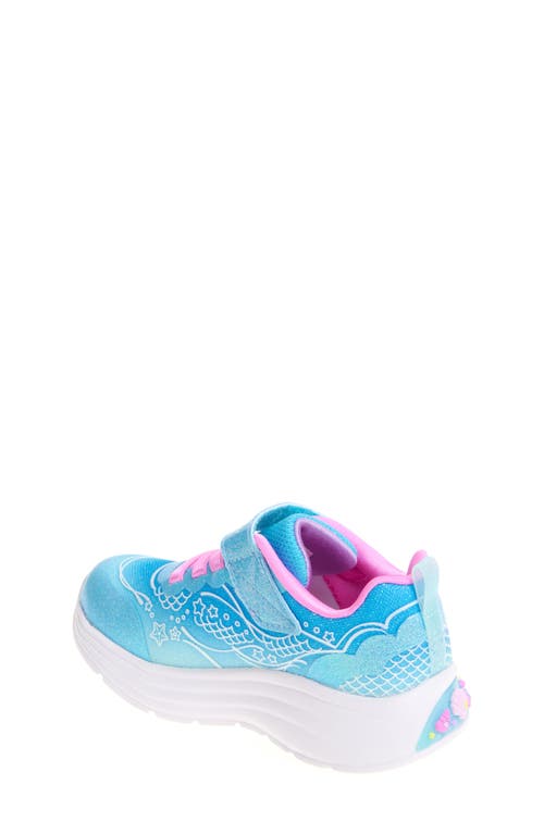 Skechers Kids' My Dreamers Lil Mermaid Light-up Sneaker In Blue/multi