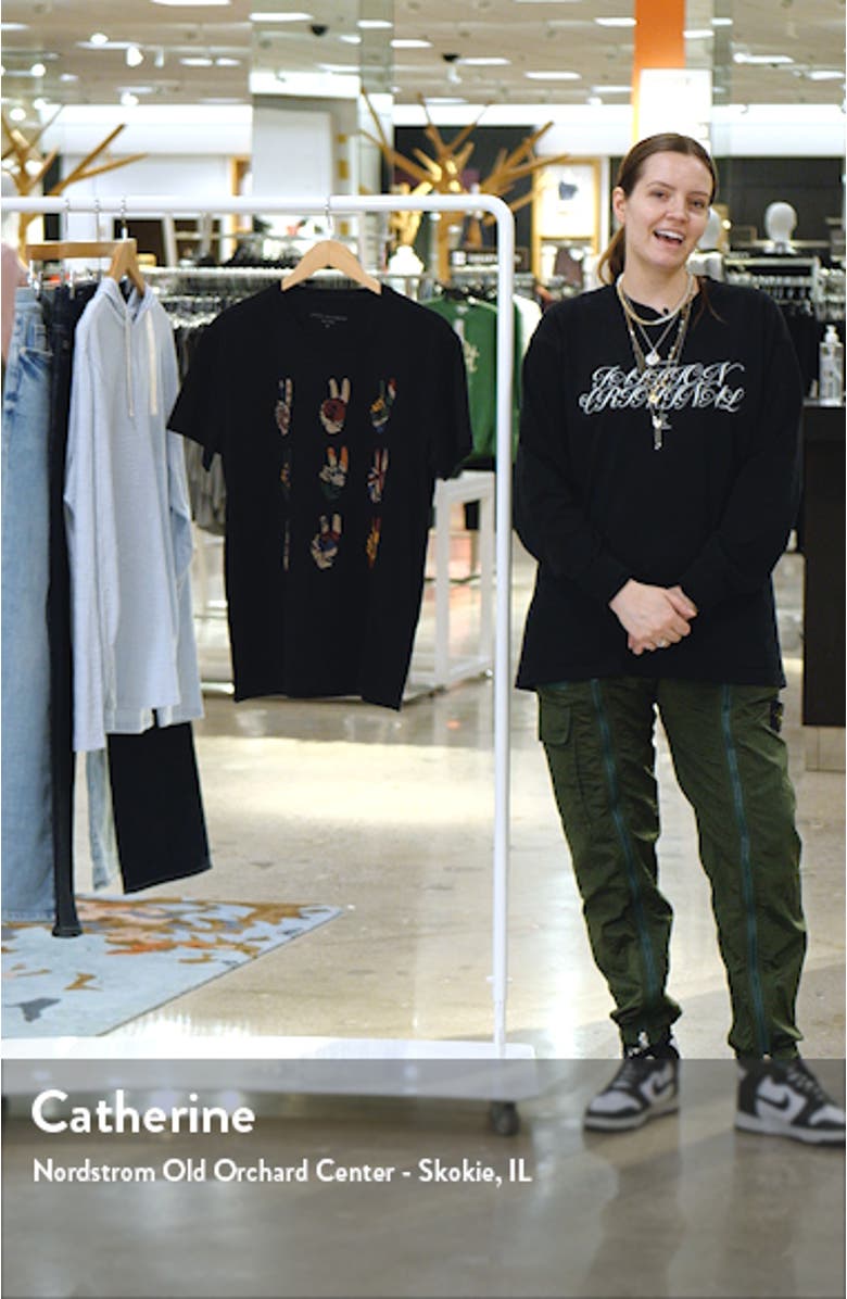 Star USA Peace Hand Embroidered T-Shirt, sales video thumbnail