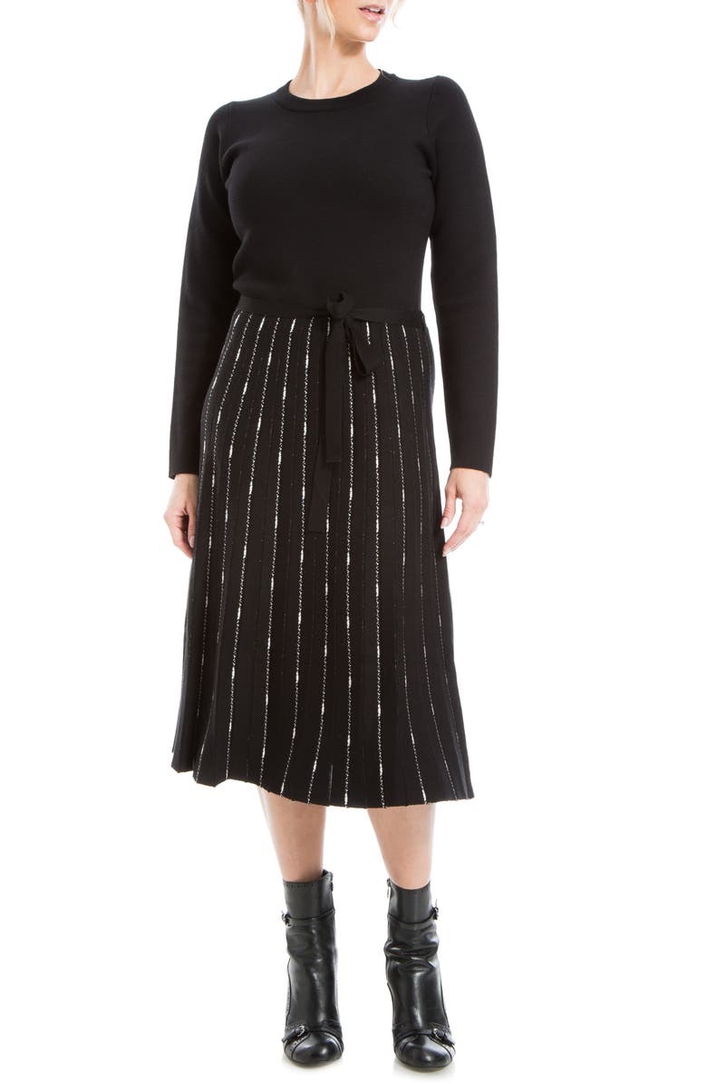 MAX STUDIO Long Sleeve Midi Sweater Dress, Alternate, color,