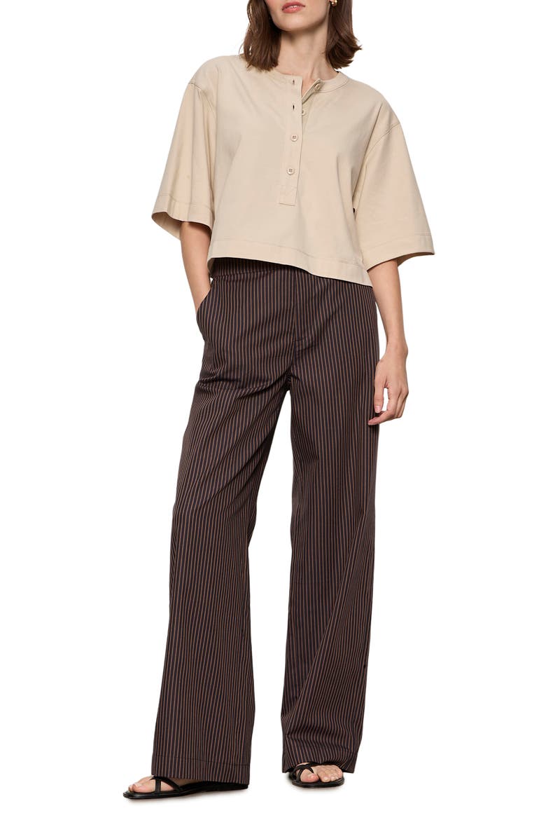Freya Placket Top, Alternate, color, DARK OPAL WHITE