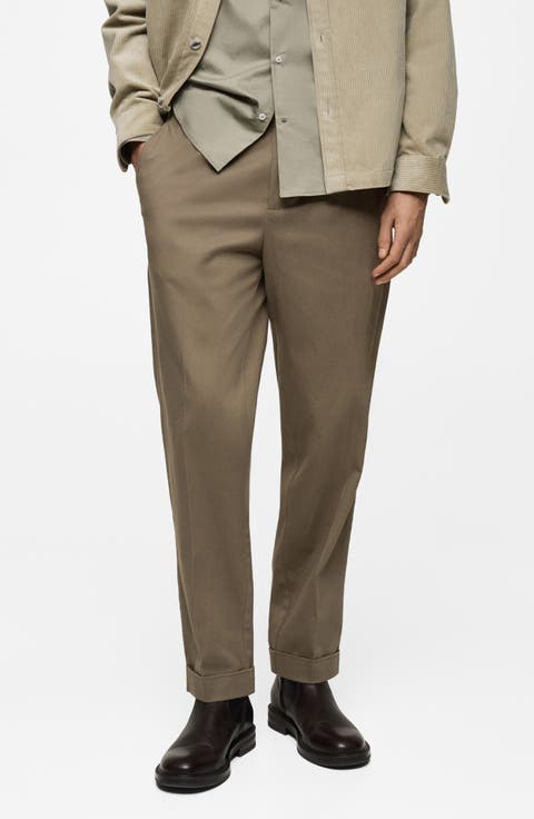 Cuff Stretch Cotton Pants