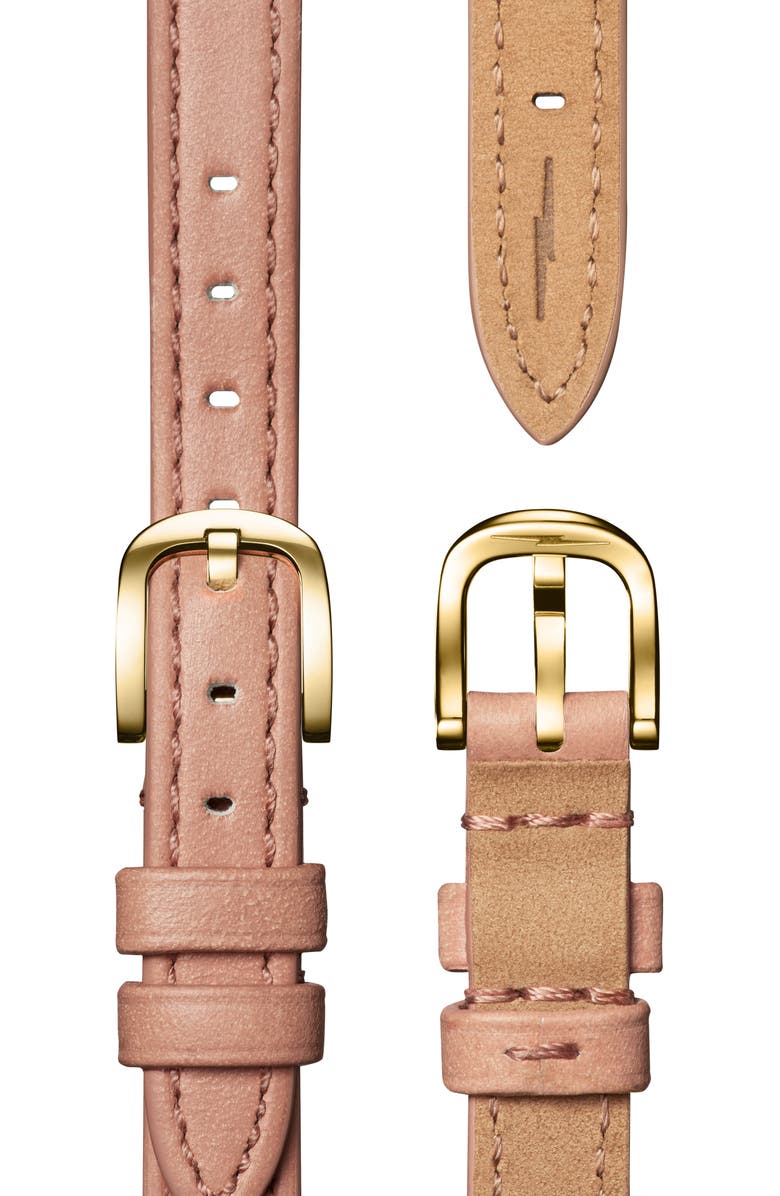 Shinola The Birdy Day & Night Leather Strap Watch, 38mm, Alternate, color,