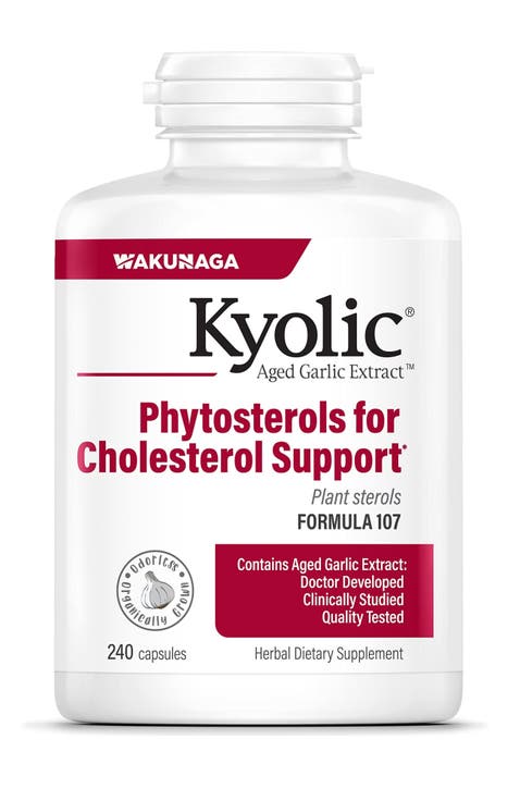 Aged Garlic Extract Formula 107, Phytosterols for Cholesterol Support, Capsules 240 Count