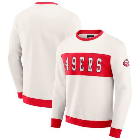 Men's Darius Rucker Collection by Fanatics  Cream San Francisco 49ers Colorblock Pullover Sweatshirt