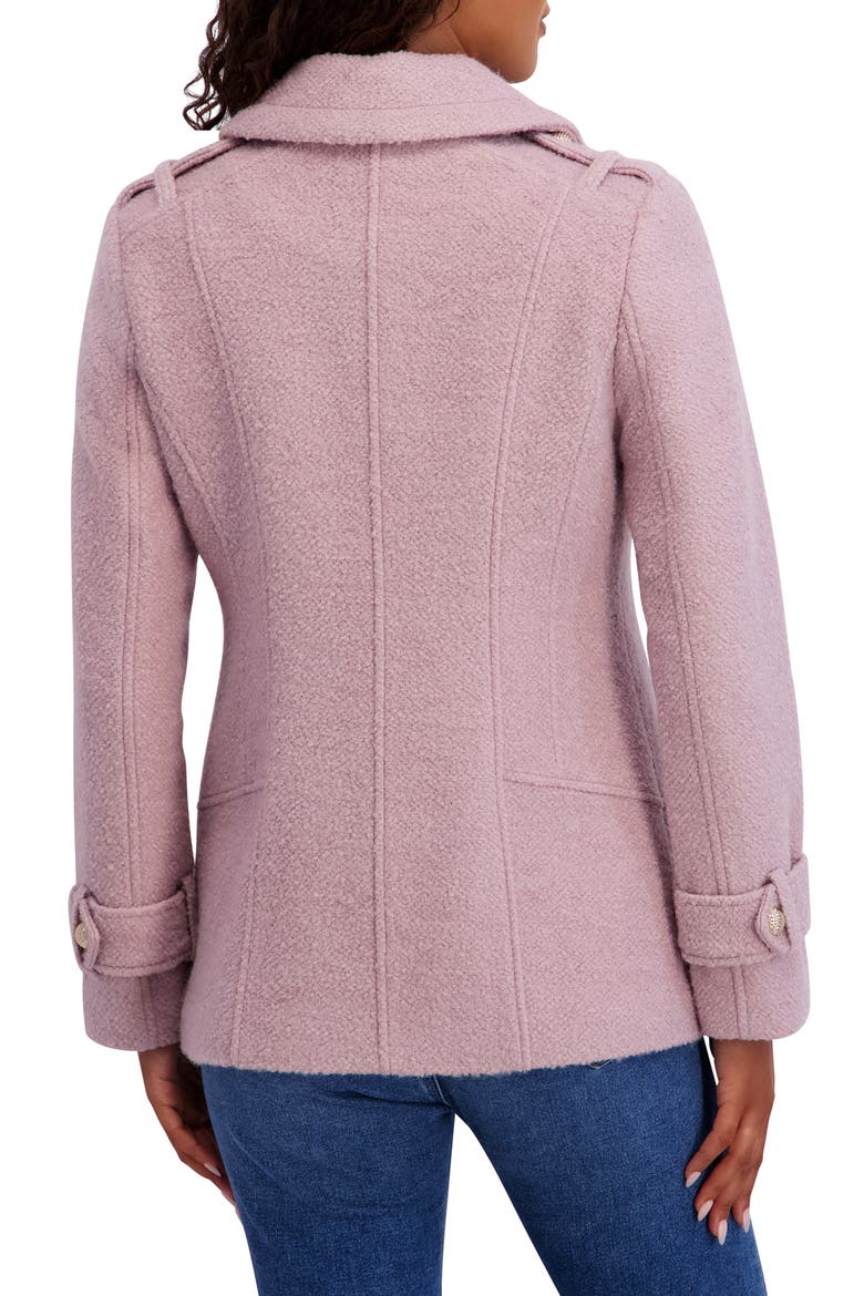 Bouclé Peacoat, Alternate, color, ROSE
