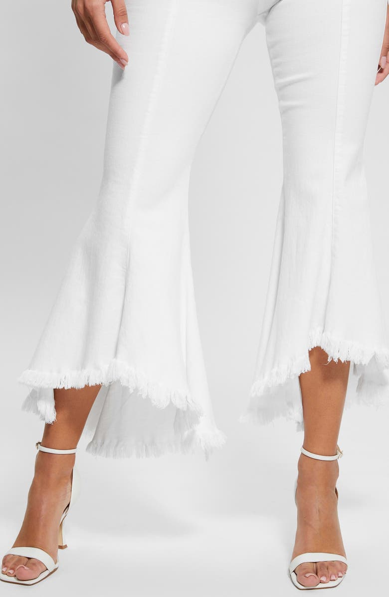 GUESS Sofia 1981 High Wast Fray Hem Crop Flare Jeans, Alternate, color, 