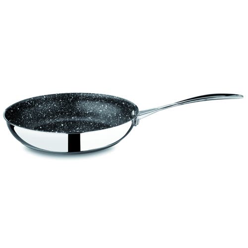 Mepra Glamour Diamond Non-stick Frying Pan With Handle And Lid In Silver