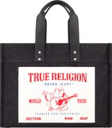 True Religion Large Washed Denim Tote