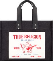True Religion Large Washed Denim Tote