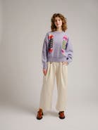 DEGEN Cone Flower Relaxed Fit Sweater