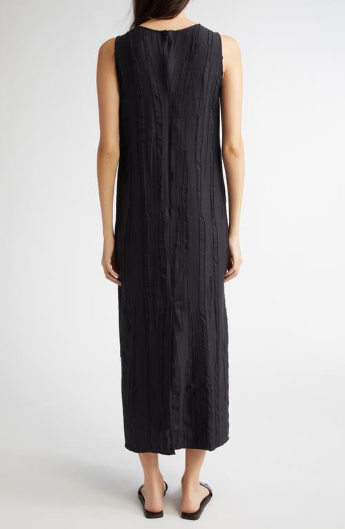 LOULOU DE SAISON LOULOU DE SAISON MINGA TEXTURED SILK & COTTON MIDI DRESS