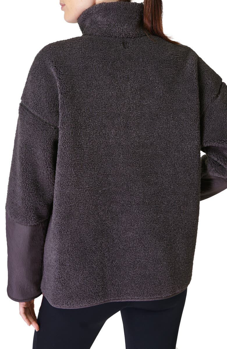 Sweaty Betty Oversize Fleece Half Zip Top, Alternate, color, 