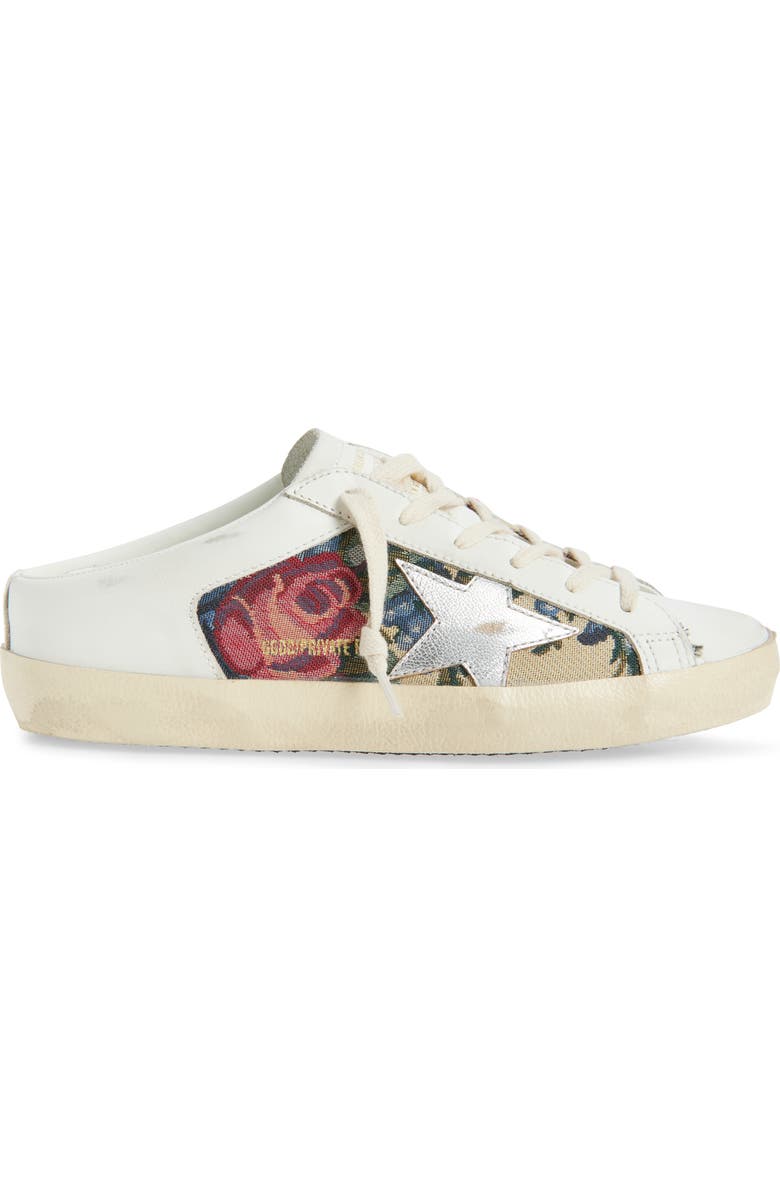 Golden Goose Super-Star Sabot Mule Sneaker, Alternate, color, White/ Multicolor/ Silver