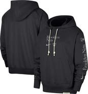 Nike Men's Nike Black Brooklyn Nets Authentic Performance Pullover Hoodie