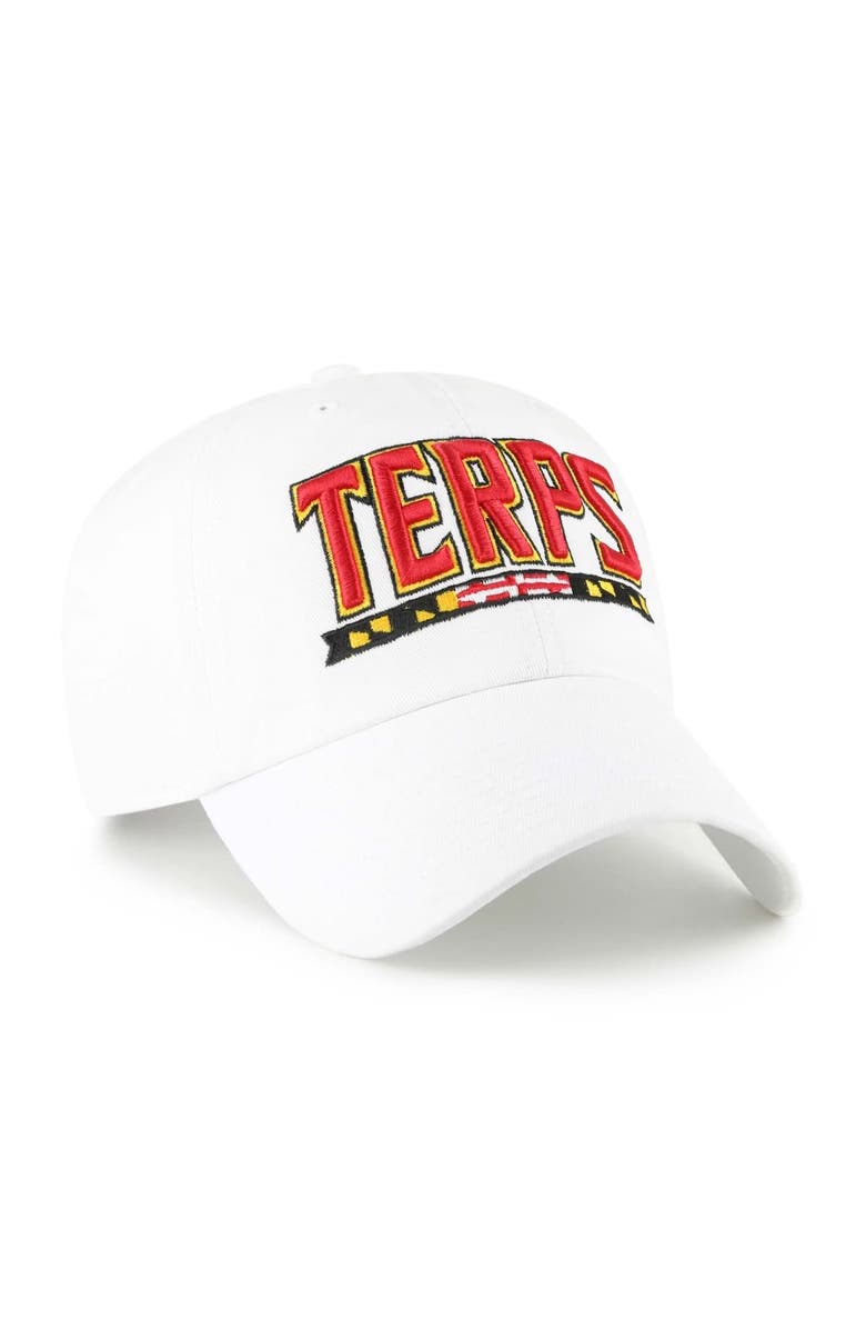 '47 Men's '47 White Maryland Terrapins Clean Up Adjustable Hat, Alternate, color, White