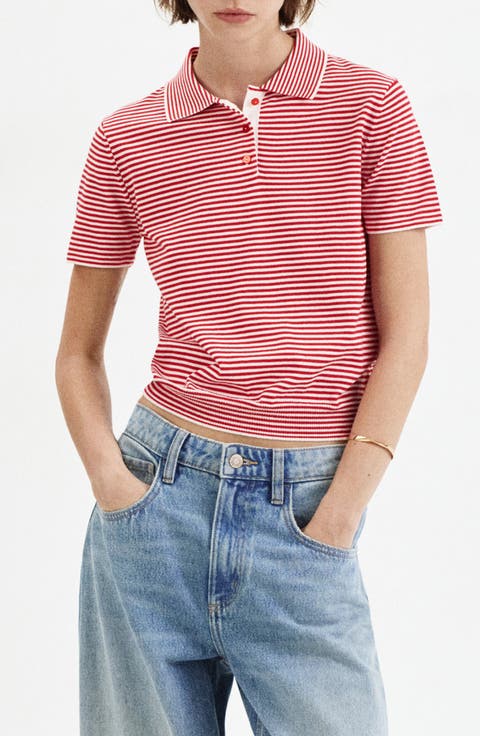 Stripe Polo Sweater
