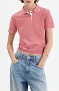MANGO Stripe Polo Sweater