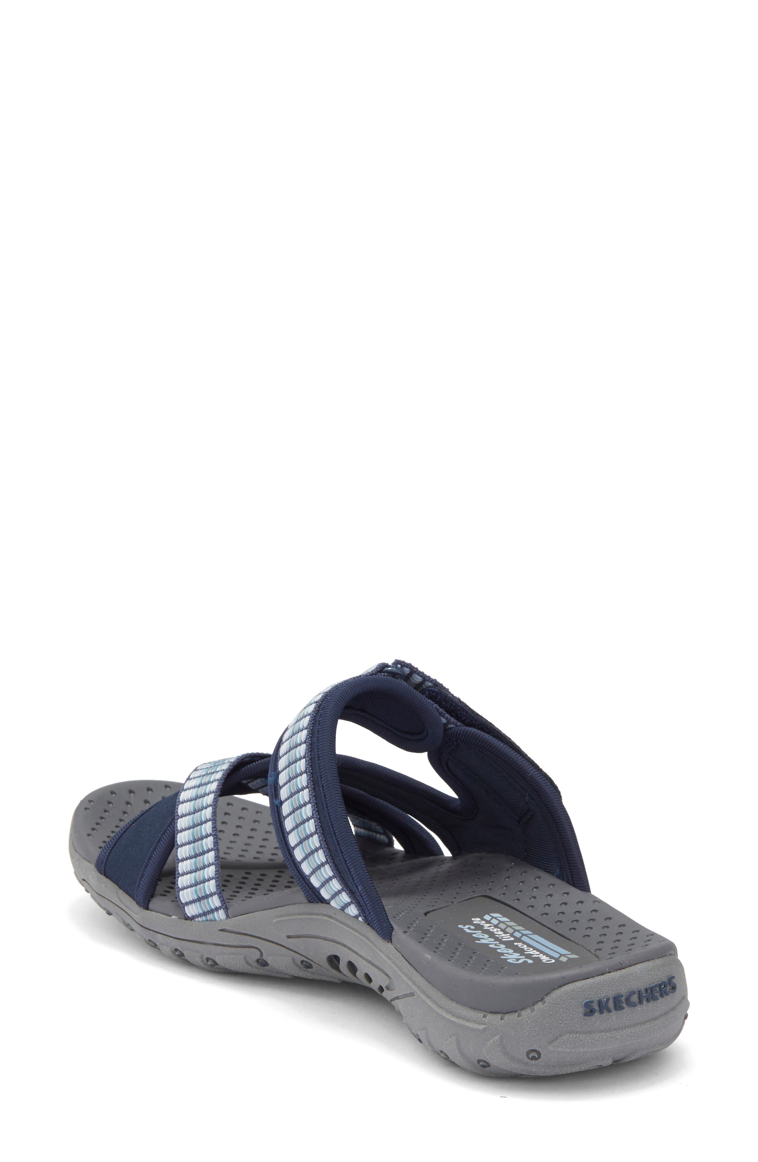 SKECHERS Reggae Color Slide Sandal, Alternate, color, Navy