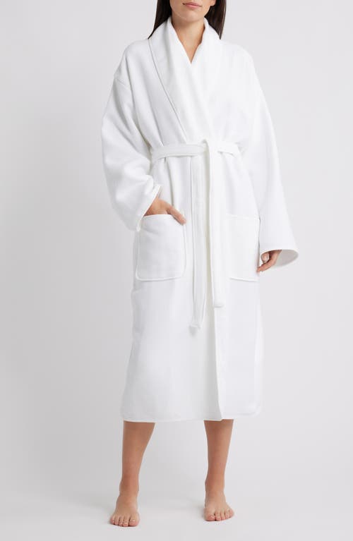 Weezie Gender Inclusive Long Spa Robe In White