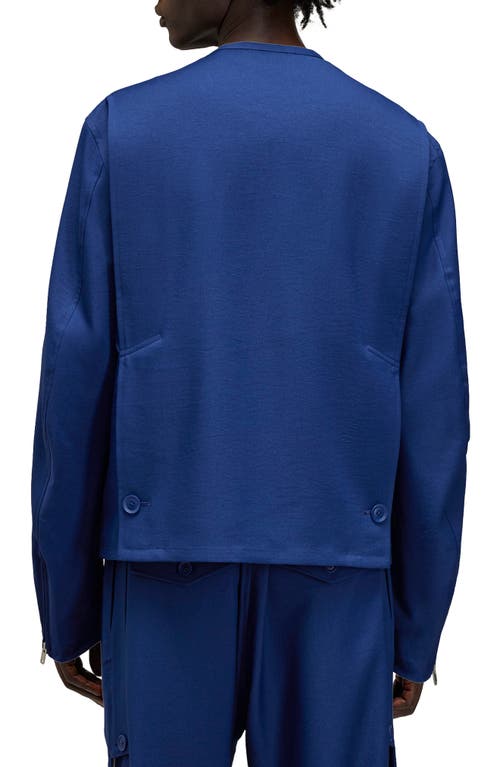 Y-3 Sport Uniform 3-stripes Twill Track Jacket In Dark Blue