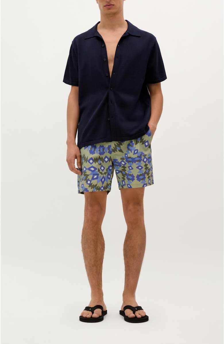 Scalpers Ikat Swimsuit, Alternate, color, Khaki