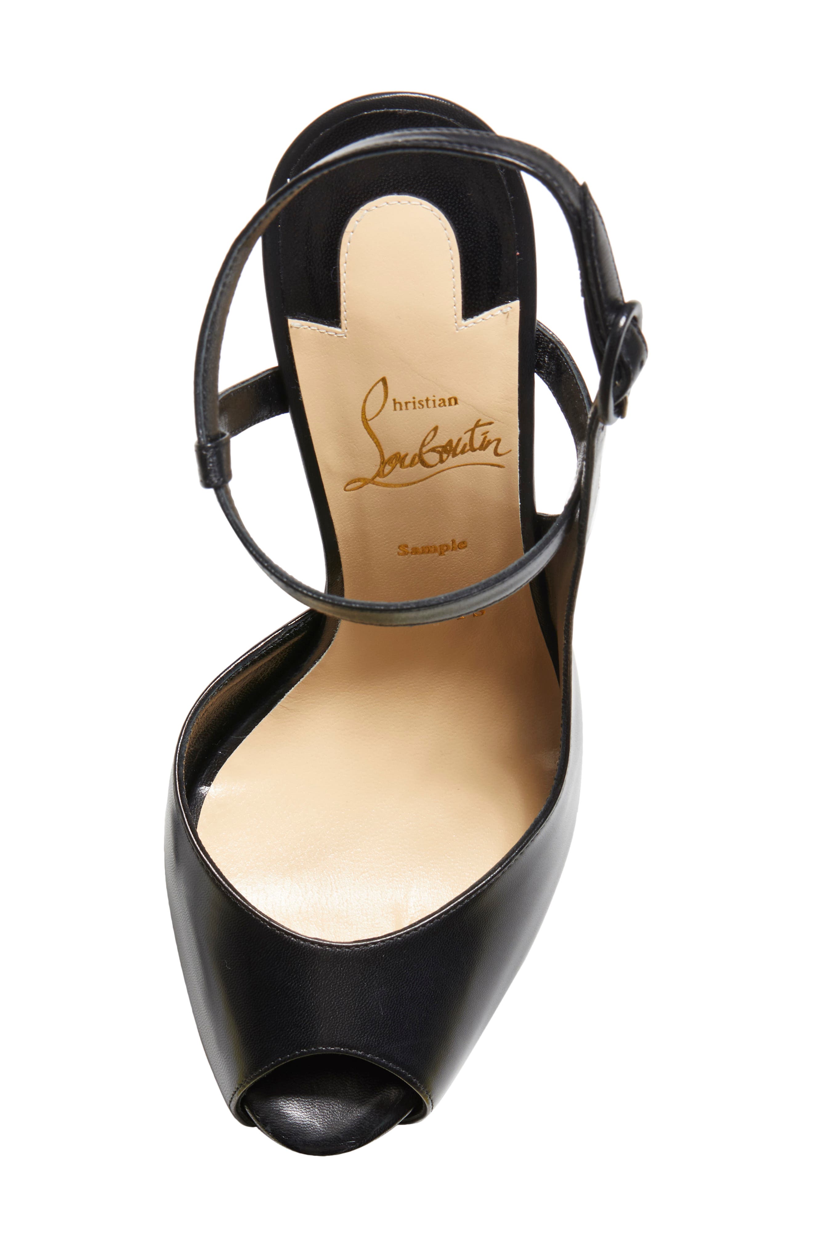 Christian Louboutin Jenlove Ankle Strap Peep Toe Stiletto, Alternate, color, 