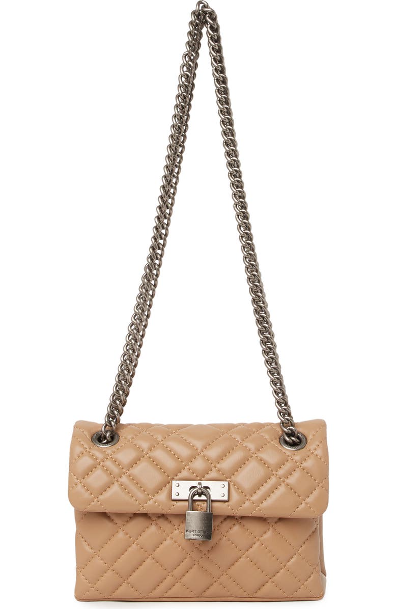 Kurt Geiger London Kurt Geiger Mini Brixton Diamond Quilted Leather Pad Lock Shoulder Bag, Main, color,