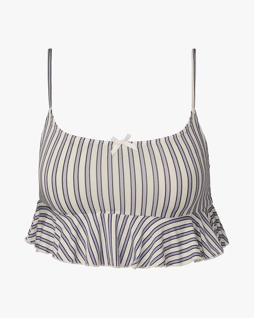Weworewhat Babydoll Cropped Tank In Lilac/drk Navy
