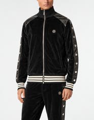PHILIPP PLEIN Chenille Tracksuit Jacket Cocco Inserts Men