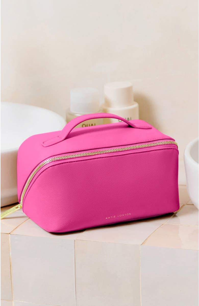Katie Loxton Medium Make Up / Wash Bag, Alternate, color, Magenta