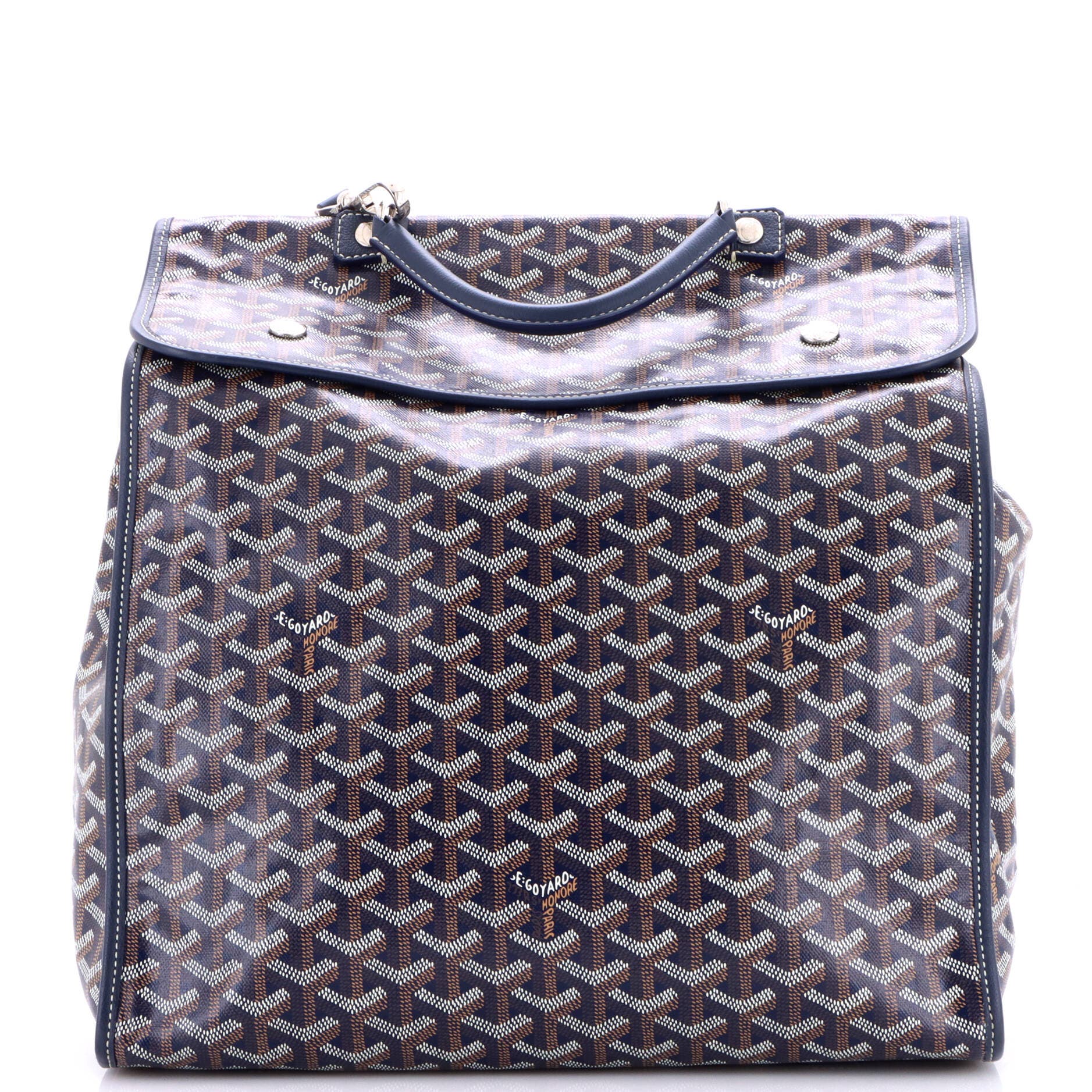 Saint Leger Briefcase Backpack Coated Canvas, Main, color, Blue