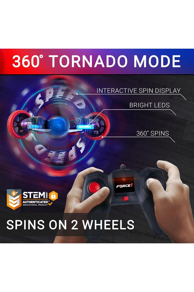 Tornado+ LED Remote Control Car, Alternate, color, Blue, Red