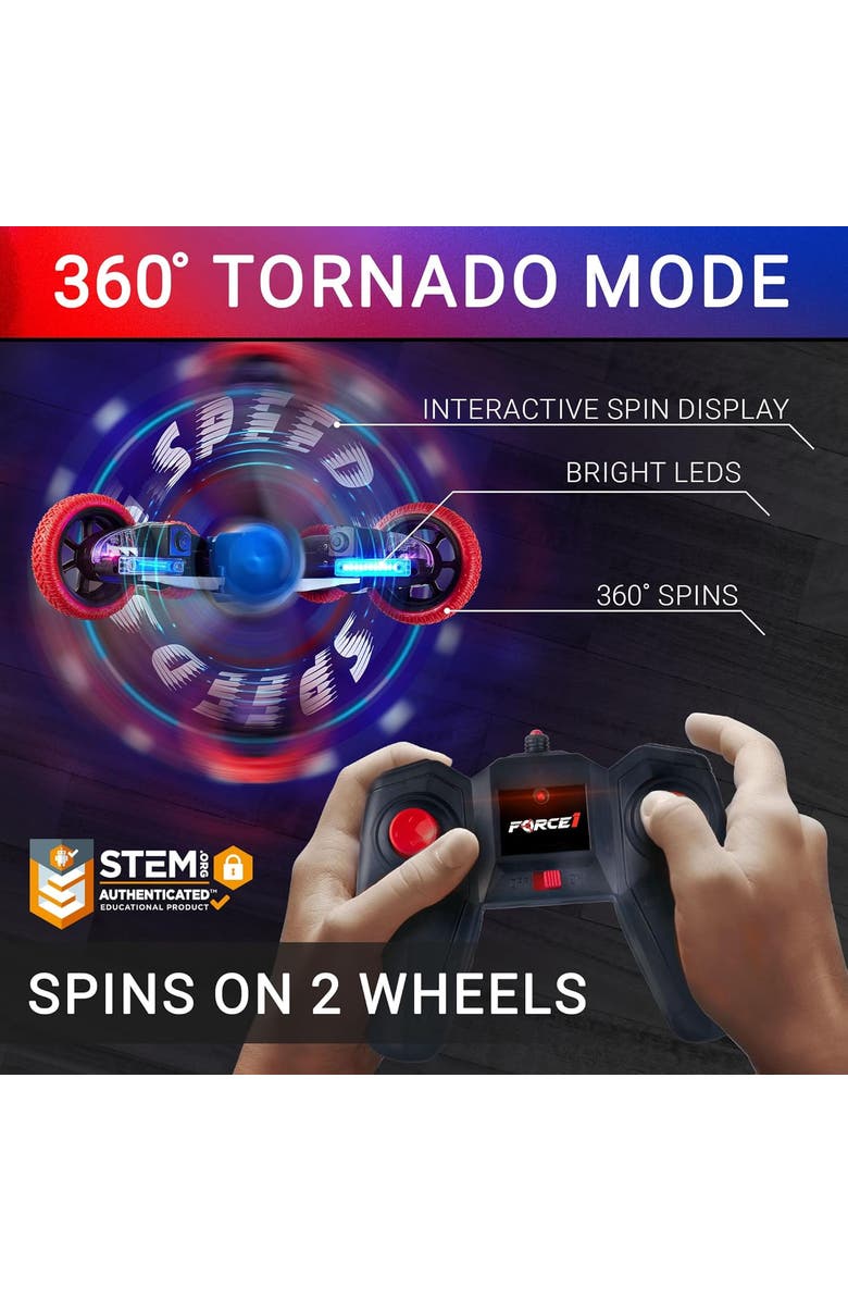Force1 Tornado+ LED Remote Control Car, Alternate, color, Blue, Red