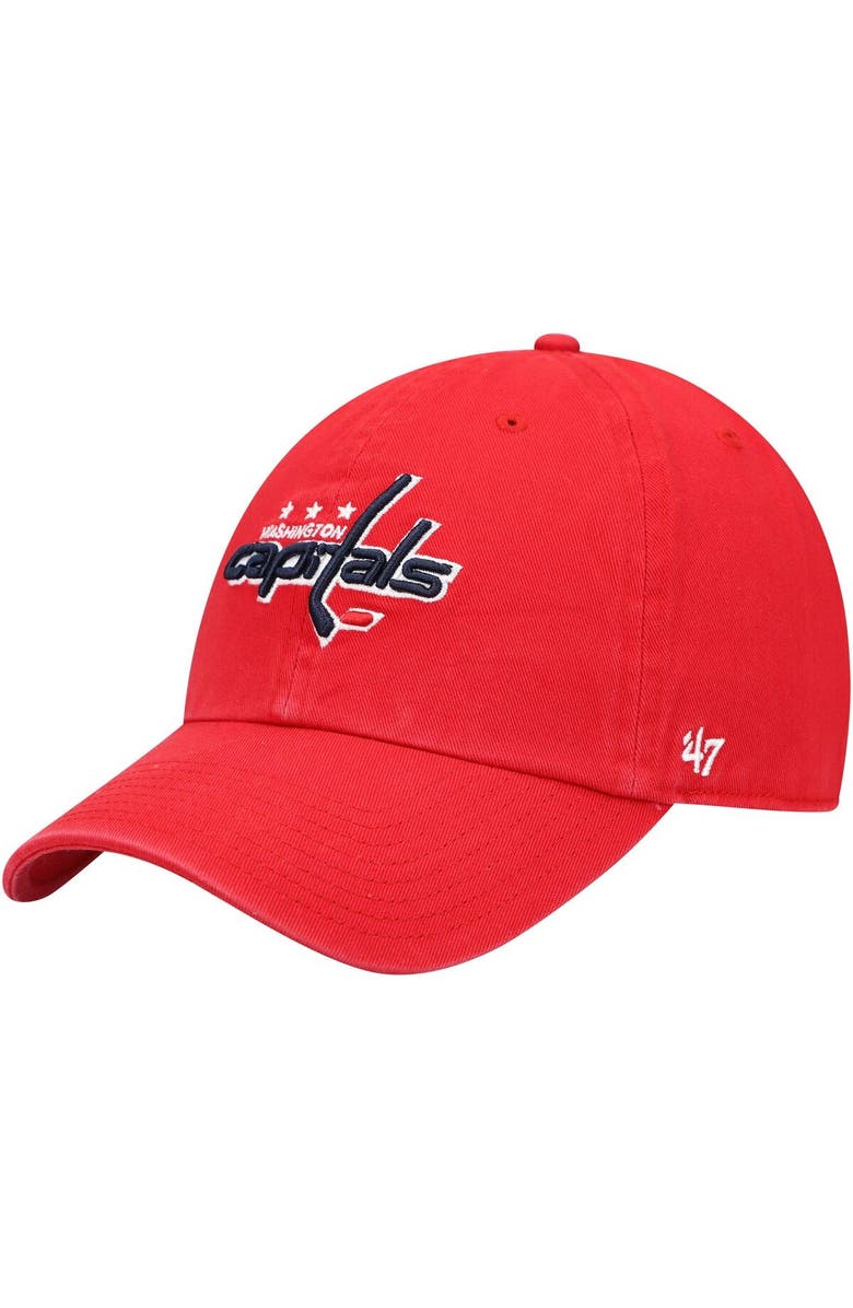 '47 Men's '47 Red Washington Capitals Team Clean Up Adjustable Hat, Main, color, 